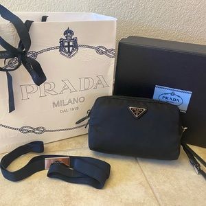 Authentic Prada bag pouch with box and gift bag.